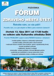 Plakat Forum Zdraveho Mesta 13 10 2011